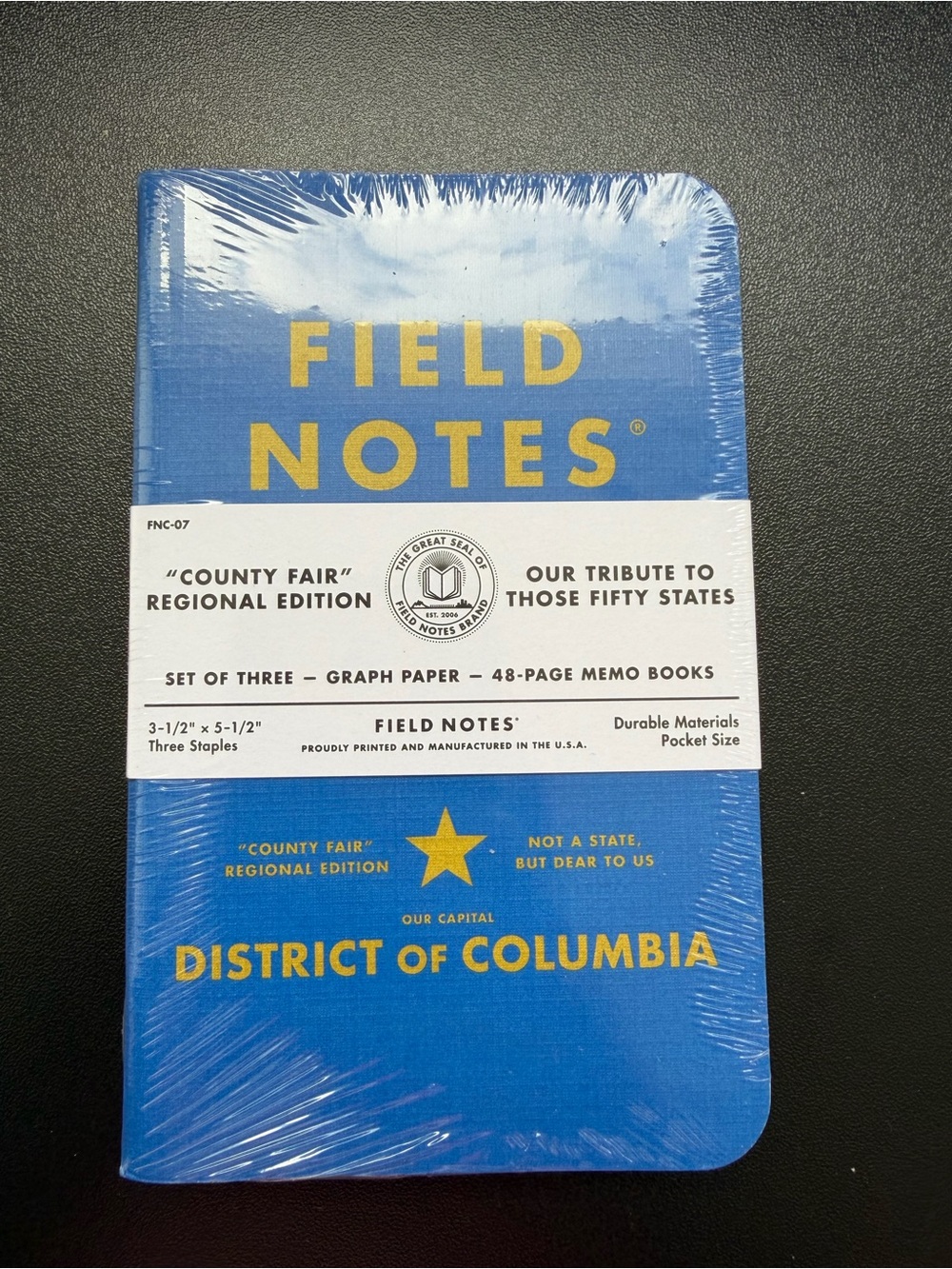 NIP Field Notes County Fair Regional District of Columbia FNC-07 Notebook DC